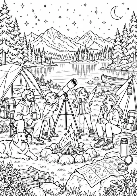 Acampamento nas montanhas