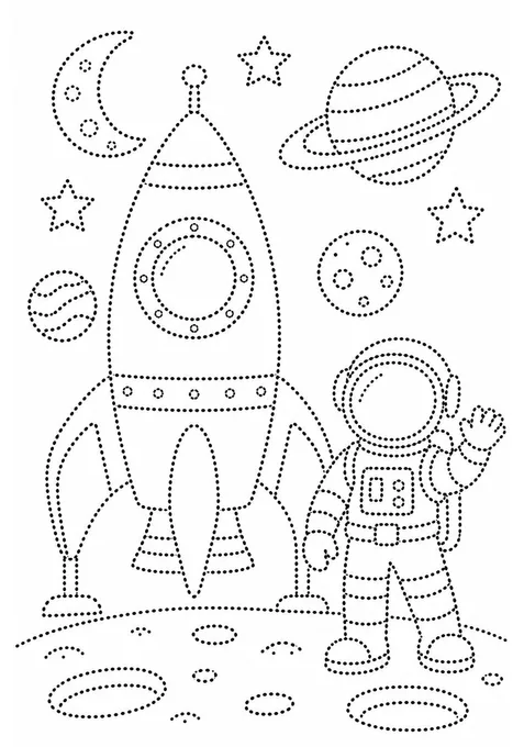 Aventura espacial pontilhada