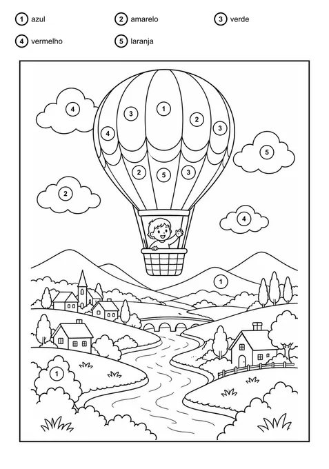Pinte o balão pelo código