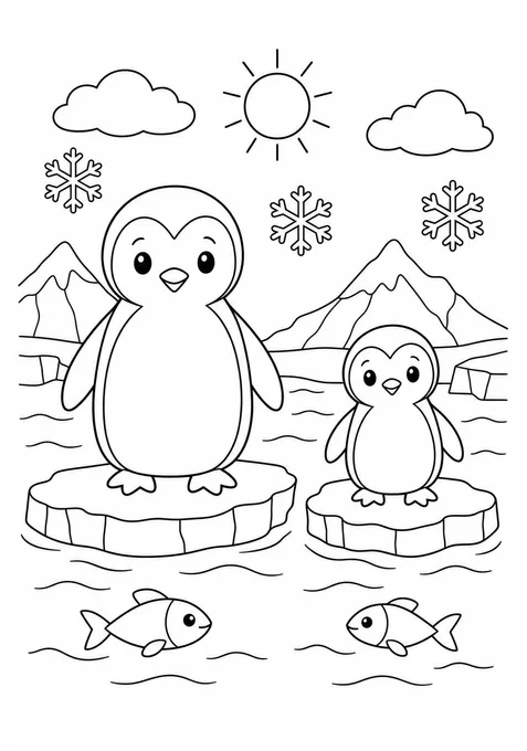 Pinguins no gelo · Médio