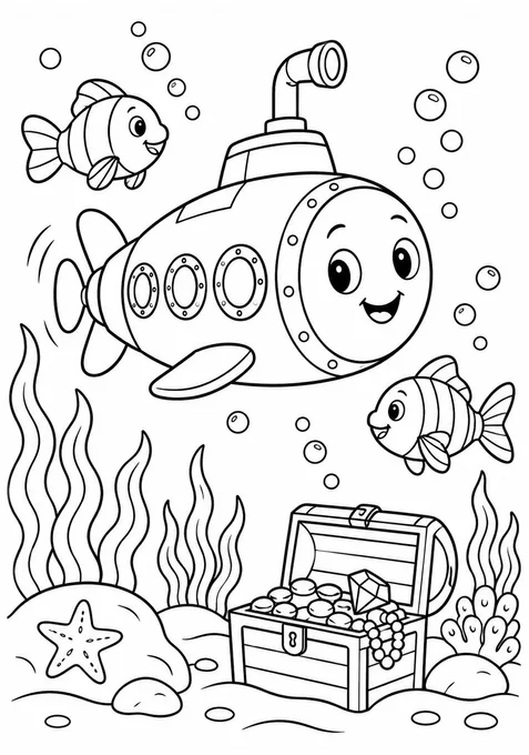 Submarino no oceano