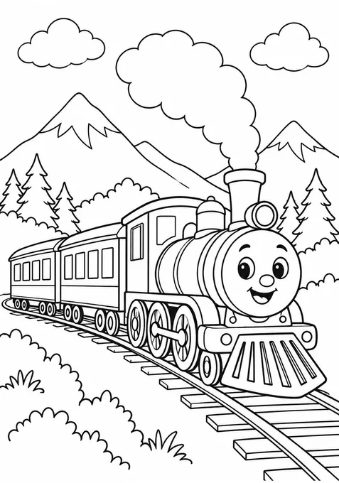Trem nas montanhas